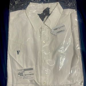 Vlone Long Sleeve Shirt button Wht Blk V L